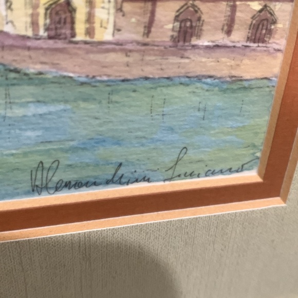 Framed original watercolor Firenze Florence Italy Ponte Vecchio - Picture 9 of 9